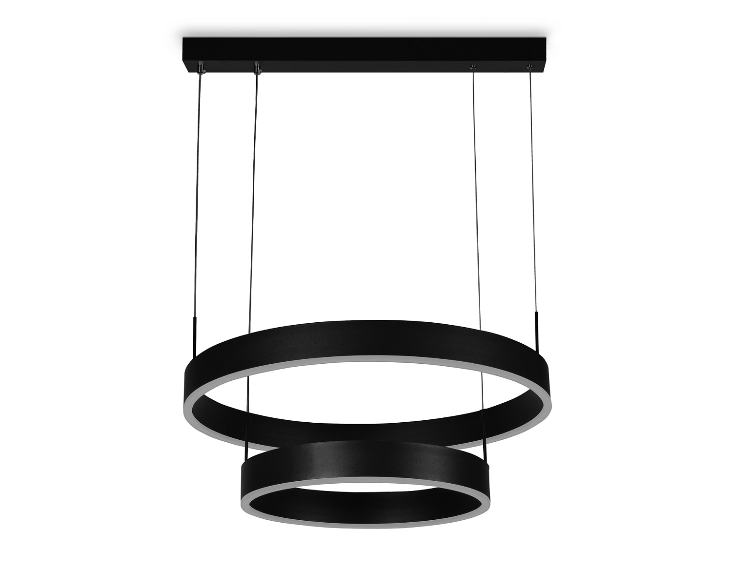 Подвесной светодиодный светильник с пультом управления FA6612/2 BK черный 85W D400/600*730 (ПДУ РАДИО 2.4G)