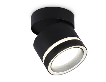 Накладной поворотный точечный светильник GX53 TA1445 BK/FR черный/белый матовый GX53 max 12W D85*90