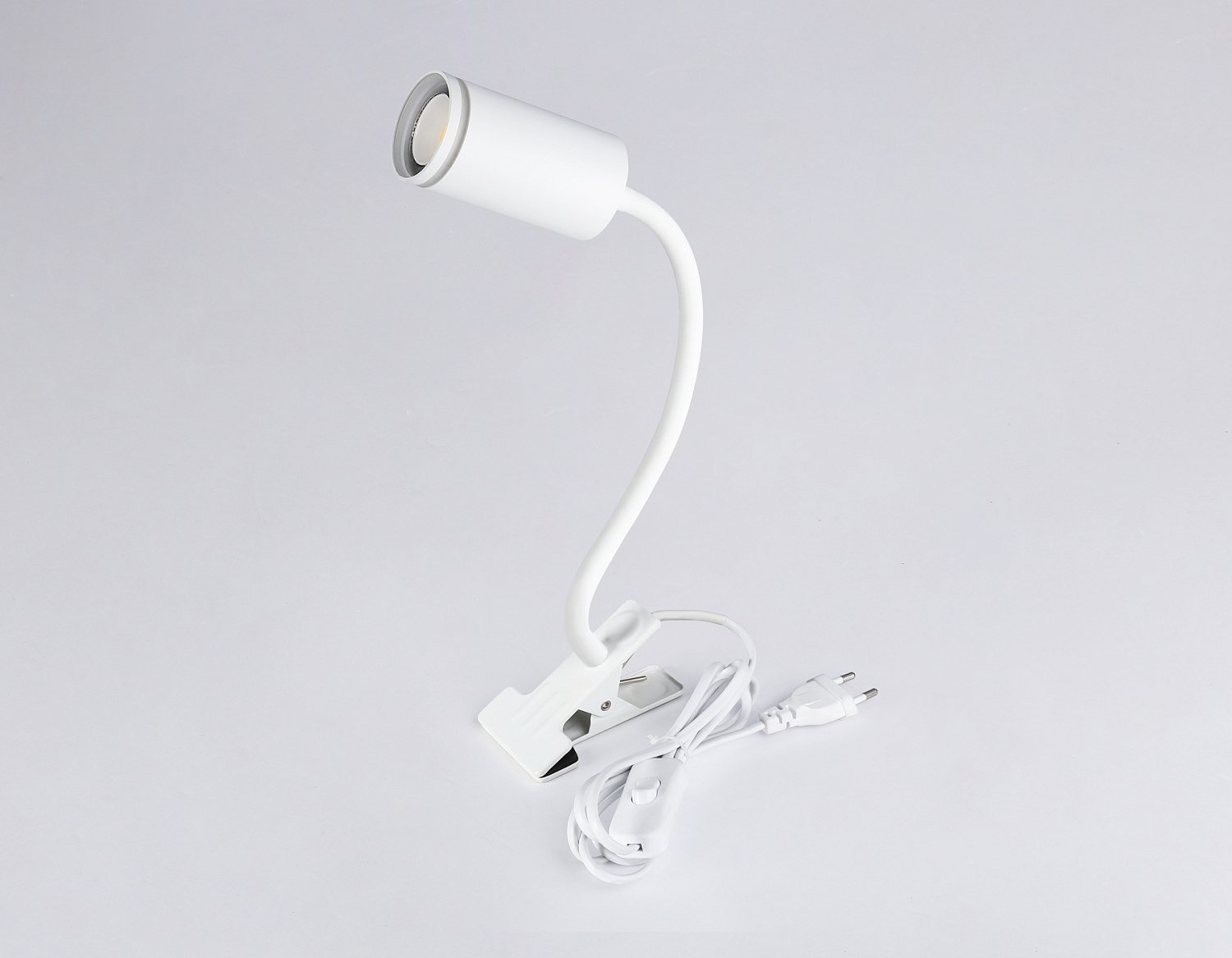 Светильник переносной на прищепке с выключателем FW2467 WH белый GU10 max 12W D55*L100*H300