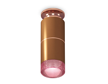Комплект накладного светильника с композитным хрусталем XS6304211 SCF/PPG/PI кофе песок/золото розовое полированное/розовый MR16 GU5.3