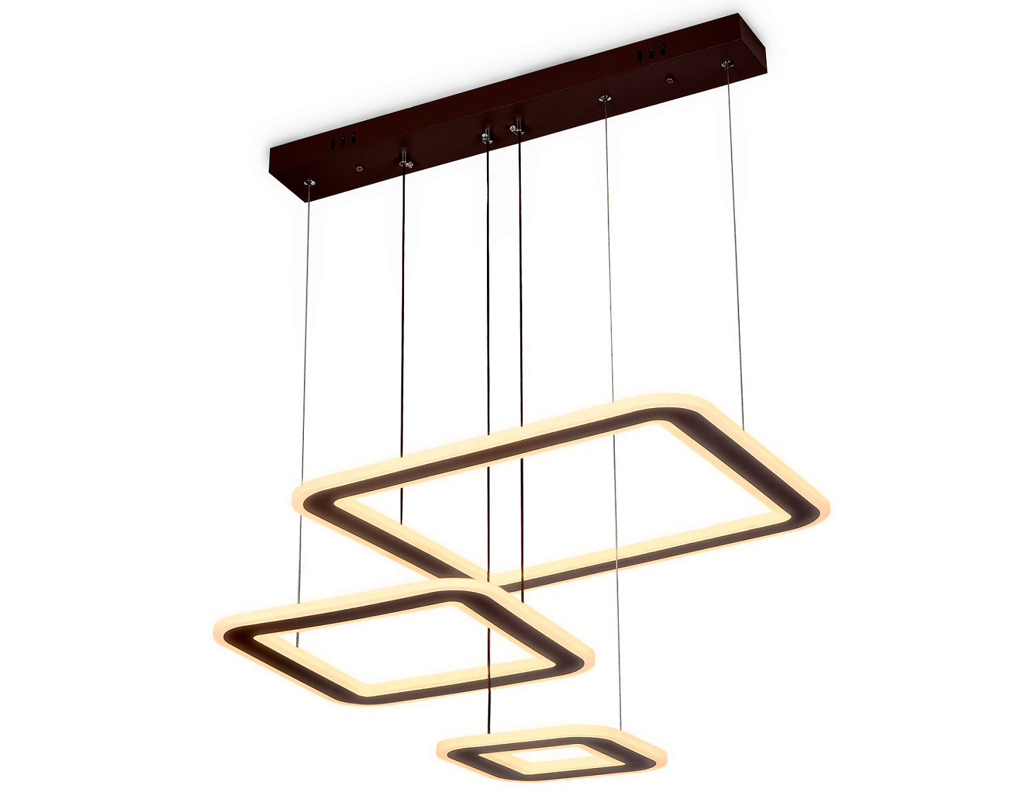 Подвесной светодиодный светильник с пультом FA433 CF кофе 192W 630*470*590 (ПДУ РАДИО 2.4G)