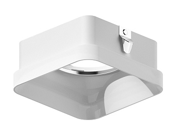 Насадка передняя для корпуса светильника с размером отверстия 70*70mm N7755 FR белый матовый 70*70*H33mm Out10mm MR16