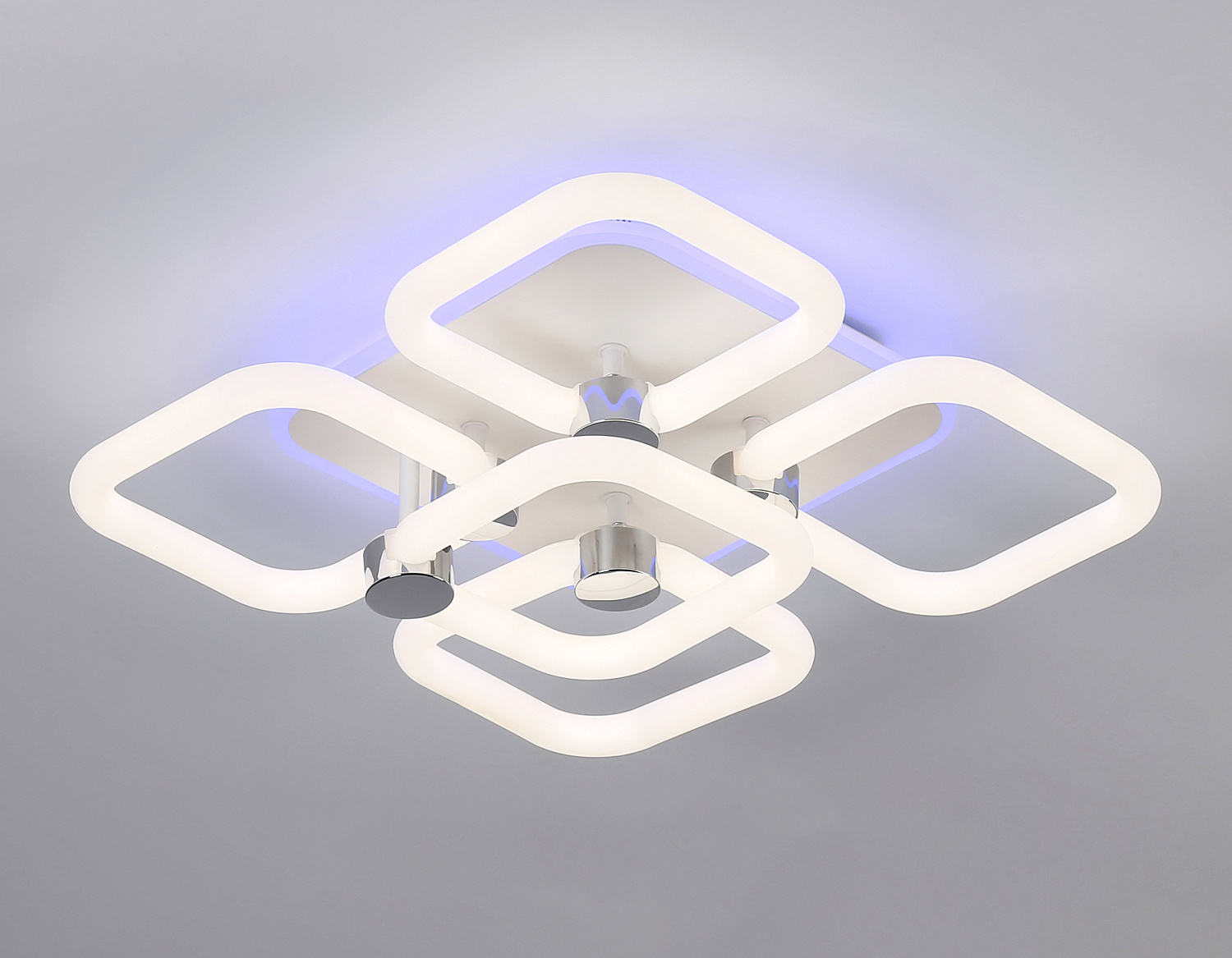 Светодиодный потолочный светильник с подсветкой FA3861/4+1 WH белый 70W 3000K-6400K+RGB 400*400*115 (ПДУ РАДИО 2.4G)