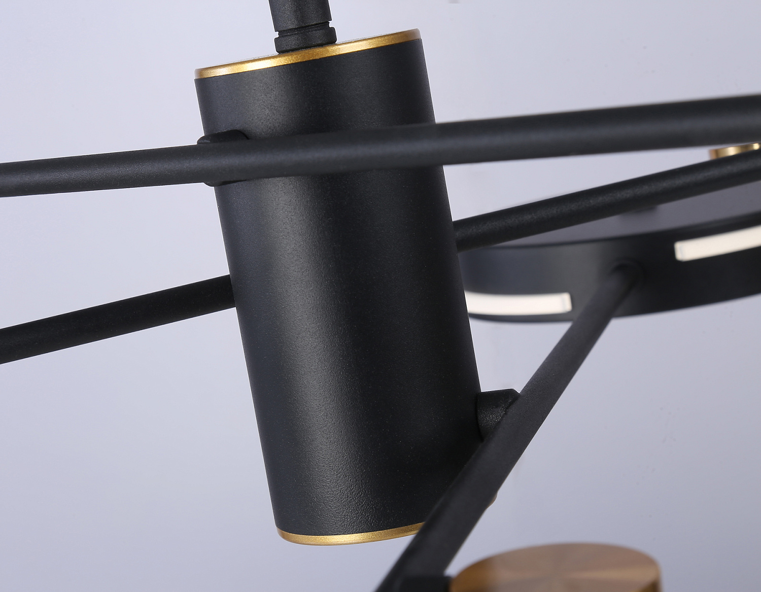 Подвесной светодиодный светильник FL51639/6 BK/GD черный/золото 3000K/4200K/6400K 50W D800*780 (Без ПДУ)