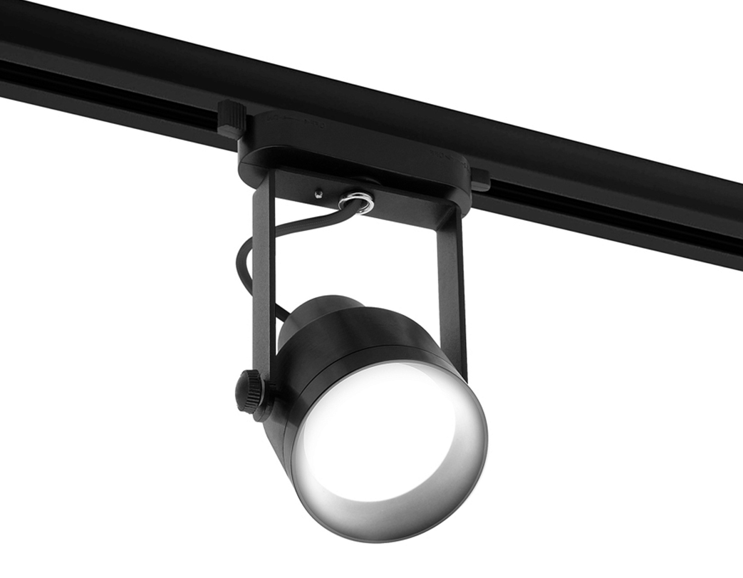 Корпус однофазного трекового светильника D60mm C6602 PBK черный полированный D60*H135mm Out122mm MR16 GU10 (насадки D60mm)