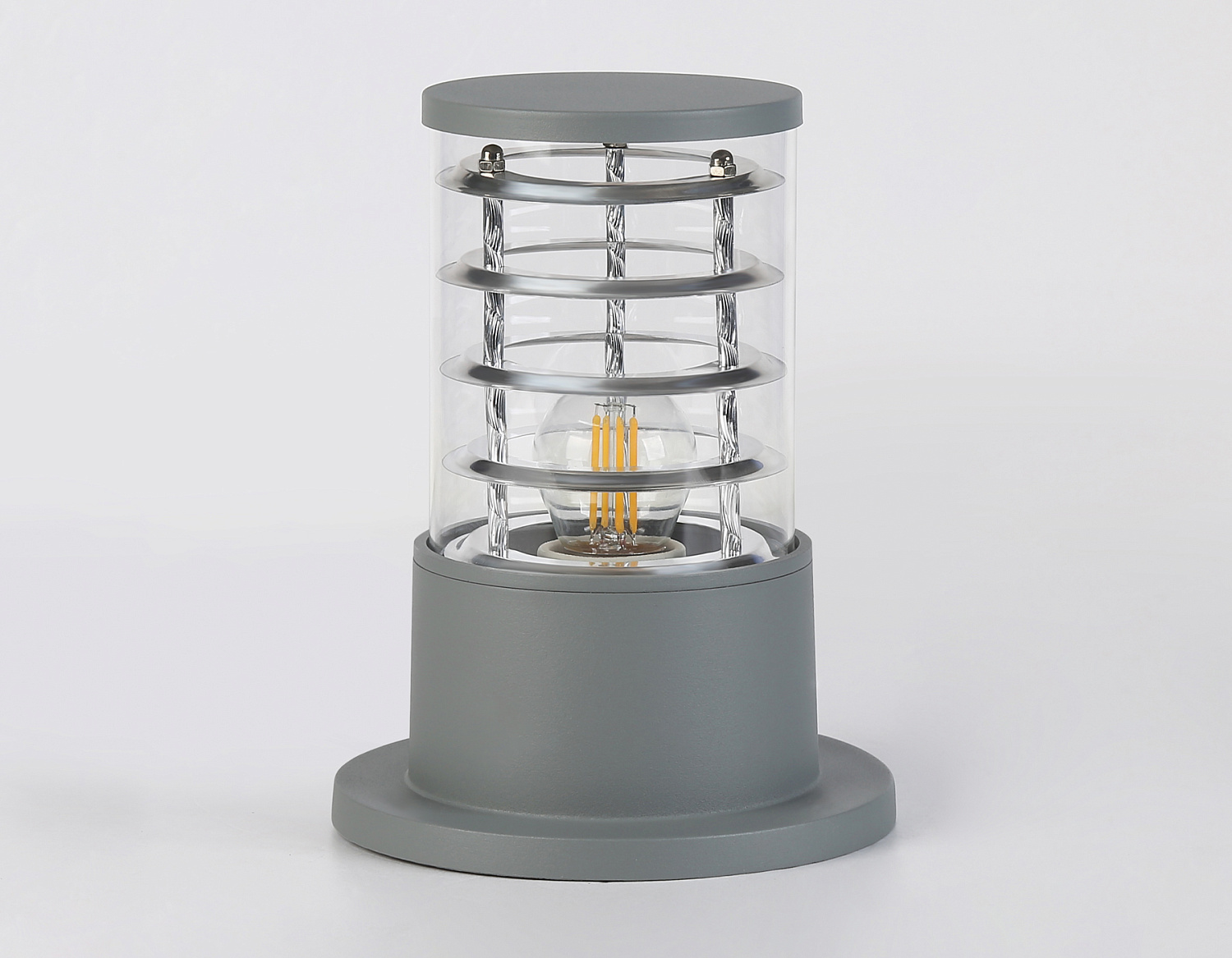 Уличный ландшафтный светильник ST2531 GR/CL серый/прозрачный IP54 E27 max 11W D108*200