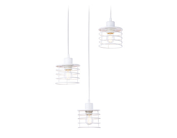 Подвесной светильник в стиле лофт TR8078/3 WH белый E27*3 max 40W D372*1170