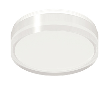 Насадка передняя для корпуса светильника с диаметром отверстия D85mm N8399 FR/CL белый матовый/прозрачный D85*H24mm Out20mm GX53