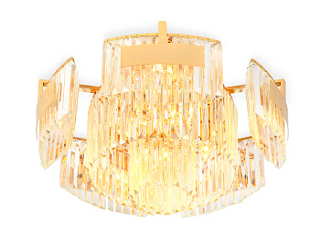 Потолочная люстра с хрусталем TR5093/10 GD/CL золото/прозрачный E14/10 max 40W D680*320