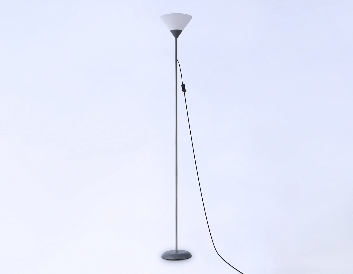 Светильник напольный с выключателем на проводе TR97615 SL серебро E27 max 40W D245*1760