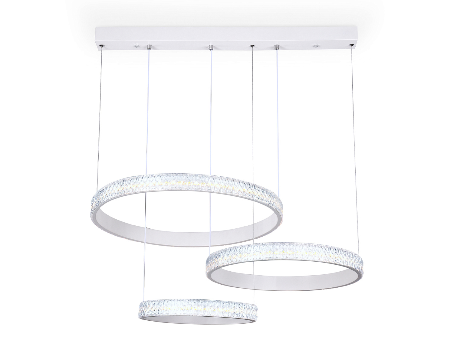 Подвесной светодиодный светильник с пультом FA6161 WH белый 99W 720*500*900 (ПДУ РАДИО 2.4)