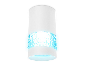 Накладной точечный светильник GU5.3 TN371 SWH/BL белый песок/голубой GU5.3 D65*117