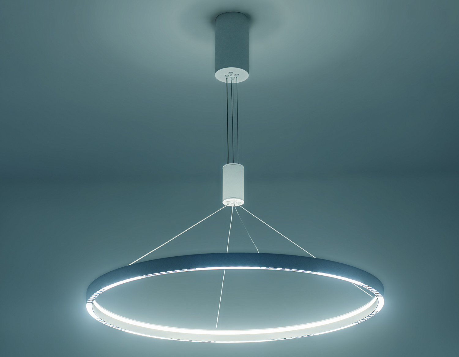 Подвесной светодиодный светильник FL5855 WH белый 40W 3000K/4200K/6400K D800*860 (без ПДУ)