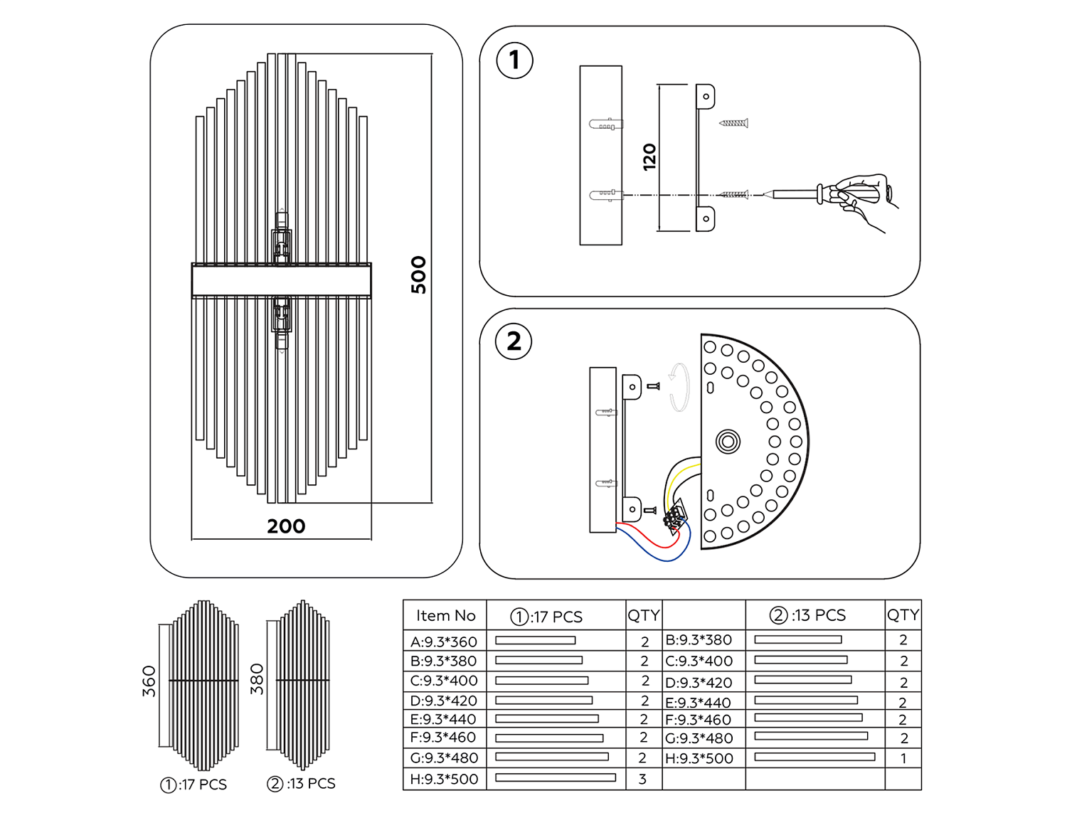 Настенный светильник с хрусталем TR5371/2 CH/CL хром/прозрачный G9/2 max 40W 500*200*100