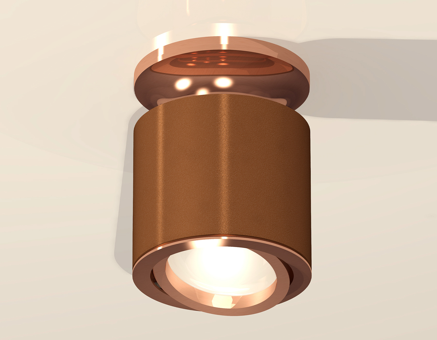 Комплект накладного поворотного светильника XS7404140 SCF/PPG кофе песок/золото розовое полированное MR16 GU5.3 (N7930, C7404, N7005)