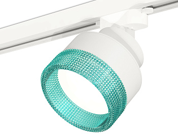 Комплект трекового светильника с композитным хрусталем XT8101043 SWH/BL белый песок/голубой GX53 (A2524, A2105, C8101, N8488)