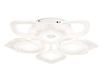 Потолочный светодиодный светильник с пультом FA4294/4+4 WH белый 128W 3000K/4200K/6400K D555*120 (ПДУ ИК)