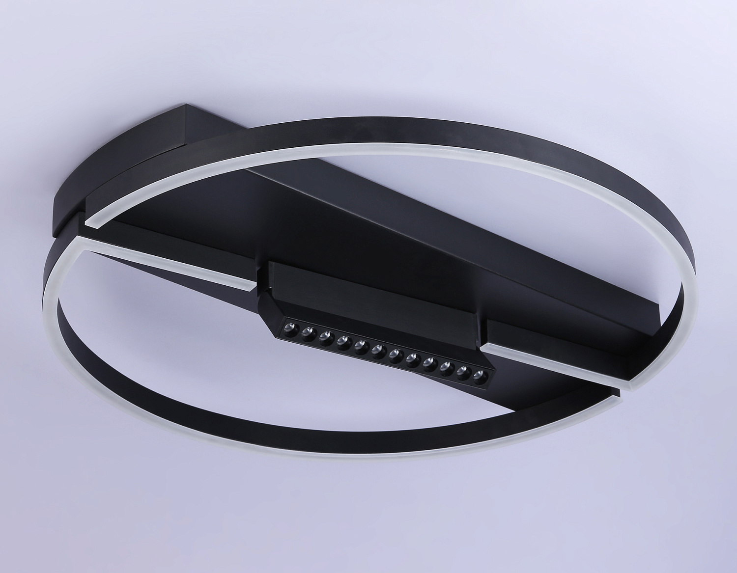 Потолочный светодиодный светильник FL51460/1+1 BK черный 72W 3000K-6400K+4200K D600*110 (ПДУ РАДИО 2.4G)