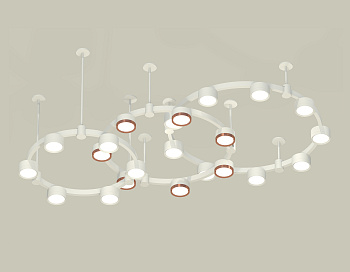Комплект подвесного светильника Techno Ring XR92212200/22 SWH/PPG белый песок/золото розовое полированное GX53