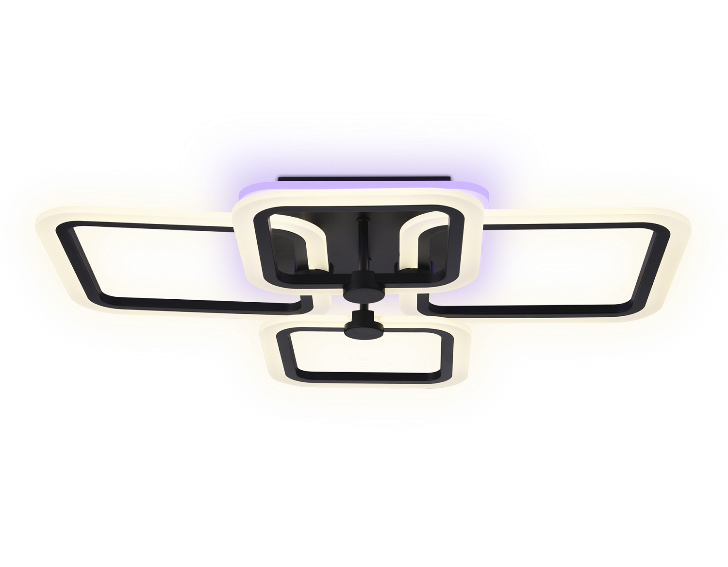 Потолочный светодиодный светильник с пультом FA531/2+2 BK черный 105W 580*420*130 (ПДУ РАДИО 2.4G)