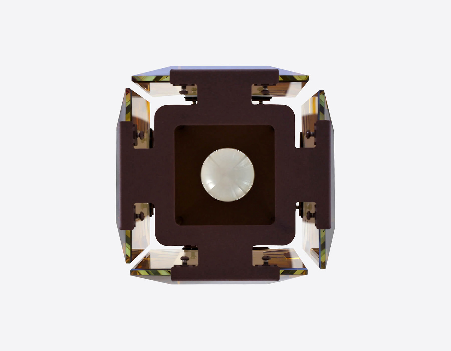 Подвесной светильник с хрусталем TR5109 CF/TI кофе/янтарь E27/1 max 40W 150*150*1200