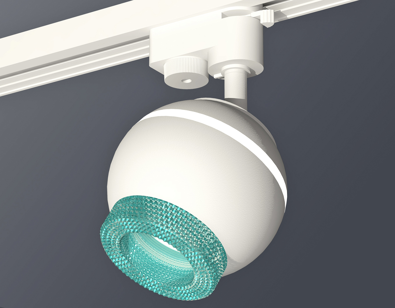 Комплект трекового однофазного светильника с подсветкой XT1101063 SWH/BL белый песок/голубой MR16 GU5.3 LED 3W 4200K (A2520, C1101, N7194)