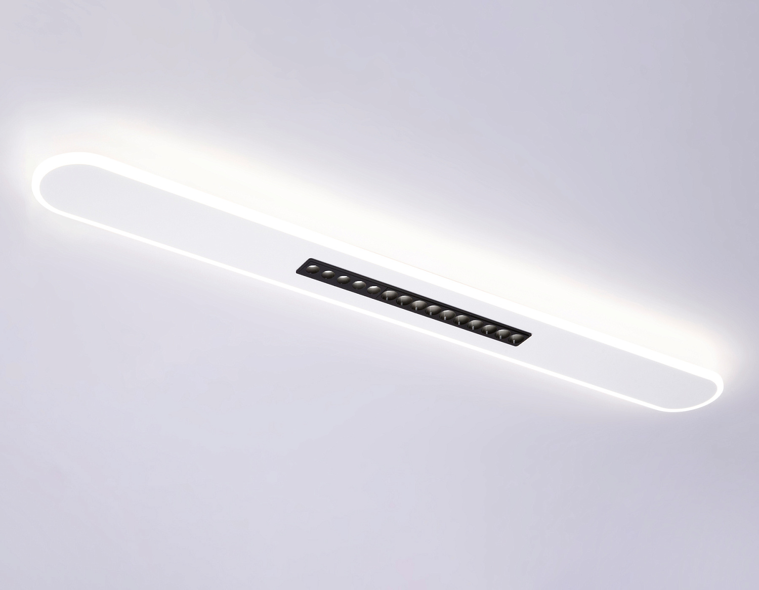 Потолочный светодиодный светильник FL51445 WH/BK белый/черный 70W 3000K-6400K+4200K 1200*125*40 (Без ПДУ)