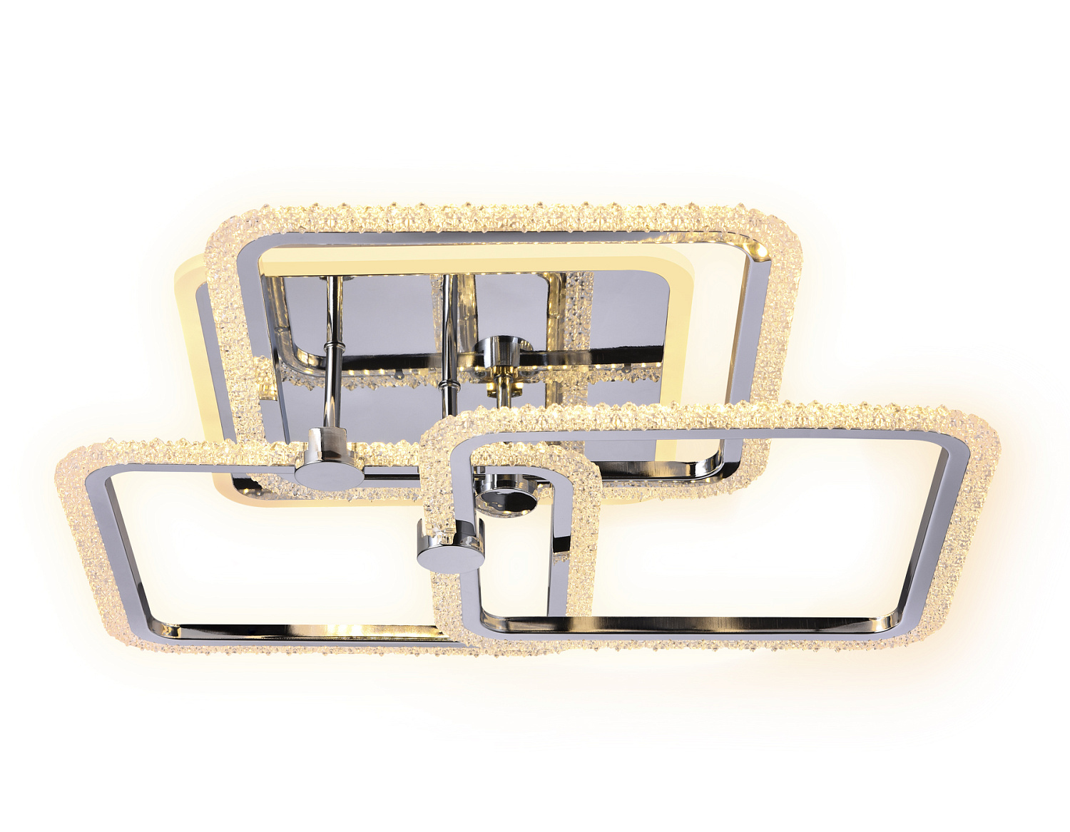 Потолочный светодиодный светильник с пультом FA536/3 CH хром 118W 510*510*150 (ПДУ РАДИО 2.4G)