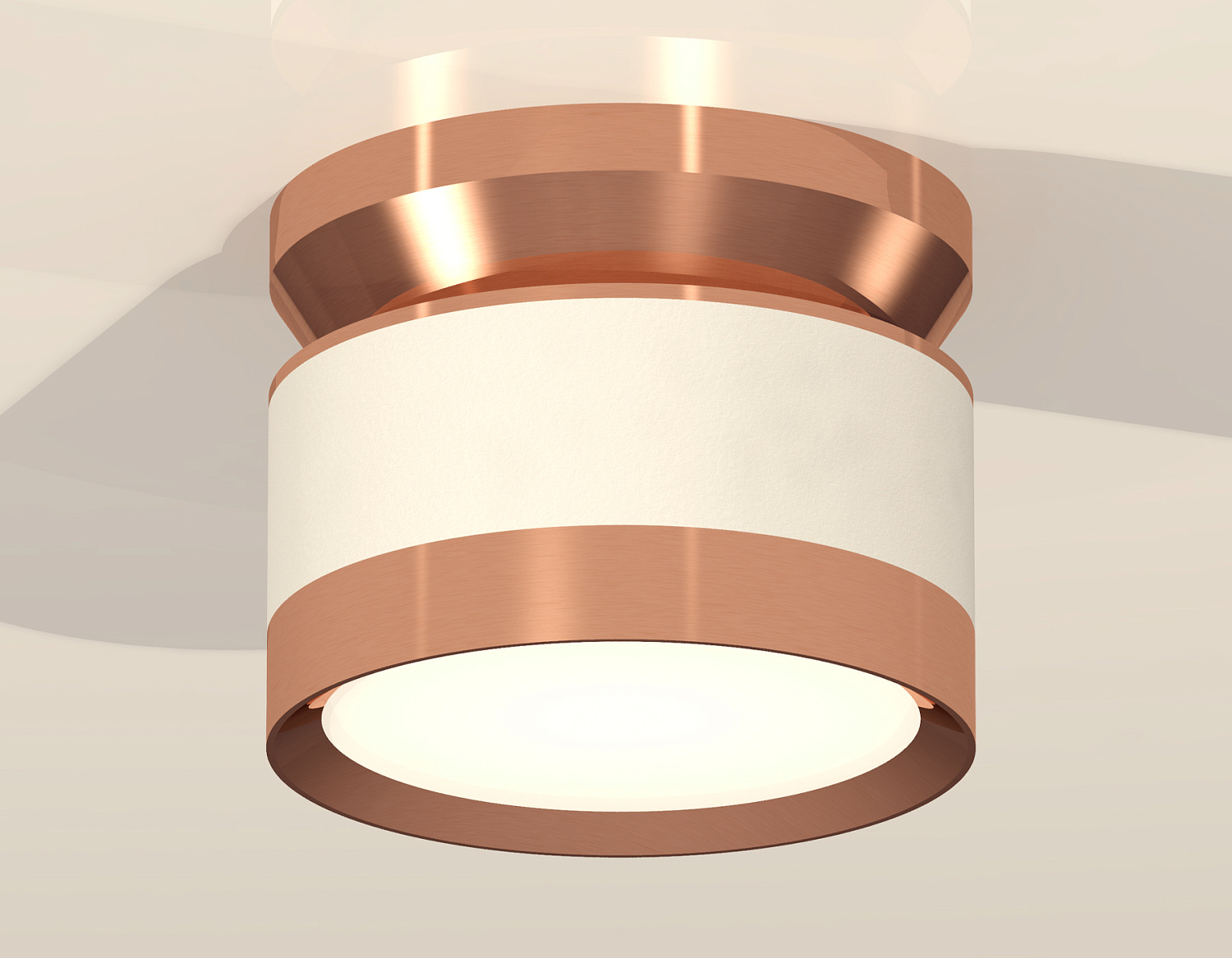 Комплект накладного светильника XS8101065 SWH/PPG белый песок/золото розовое полированное GX53 (N8912, C8101, N8126)