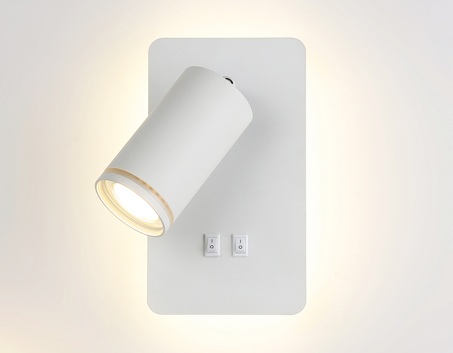 Настенный светильник с выключателем FW2465 WH белый LED 4200K 9W 185*105*150