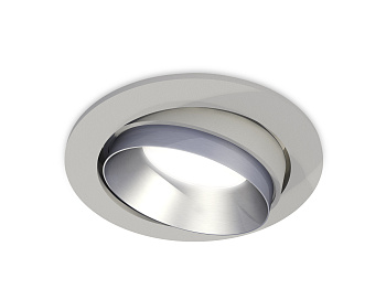 Комплект встраиваемого поворотного светильника XC7653023 SGR/MCH серый песок/хром матовый MR16 GU5.3 (C7653, N7033)