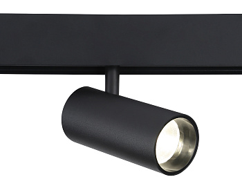 Светильник светодиодный трековый для шинопровода Magnetic GL3833 BK черный IP20 15W 4200K 48V 24° D57*128