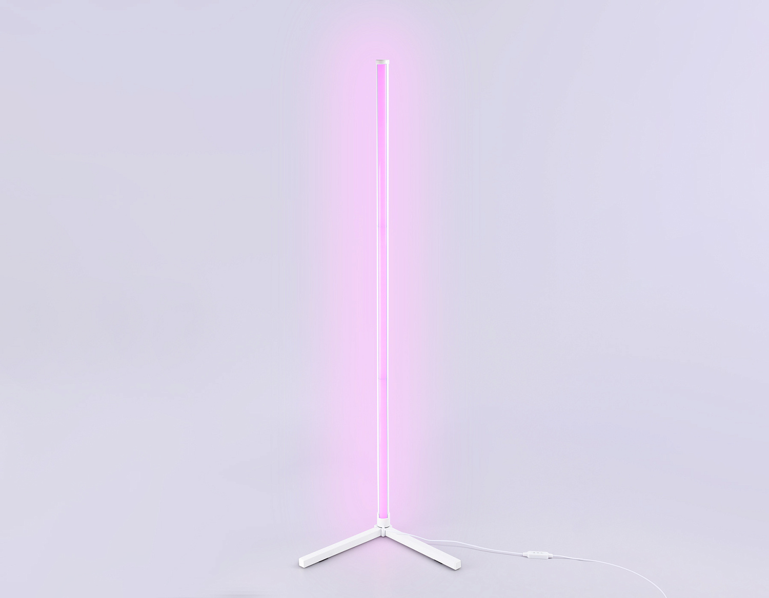 Светильник светодиодный напольный RGB с пультом FL8020 WH белый LED 15W RGB D32*1250 (ПДУ РАДИО 2.4G)