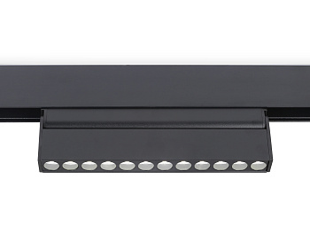 Светильник светодиодный трековый поворотный для шинопровода Magnetic GL4048 BK черный IP20 12W 4200K 48V 24° 223*22*105