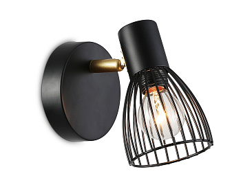 Настенно-потолочный спот в стиле лофт TR8659 BK/GD черный/золото E14 max 60W 160*100*145