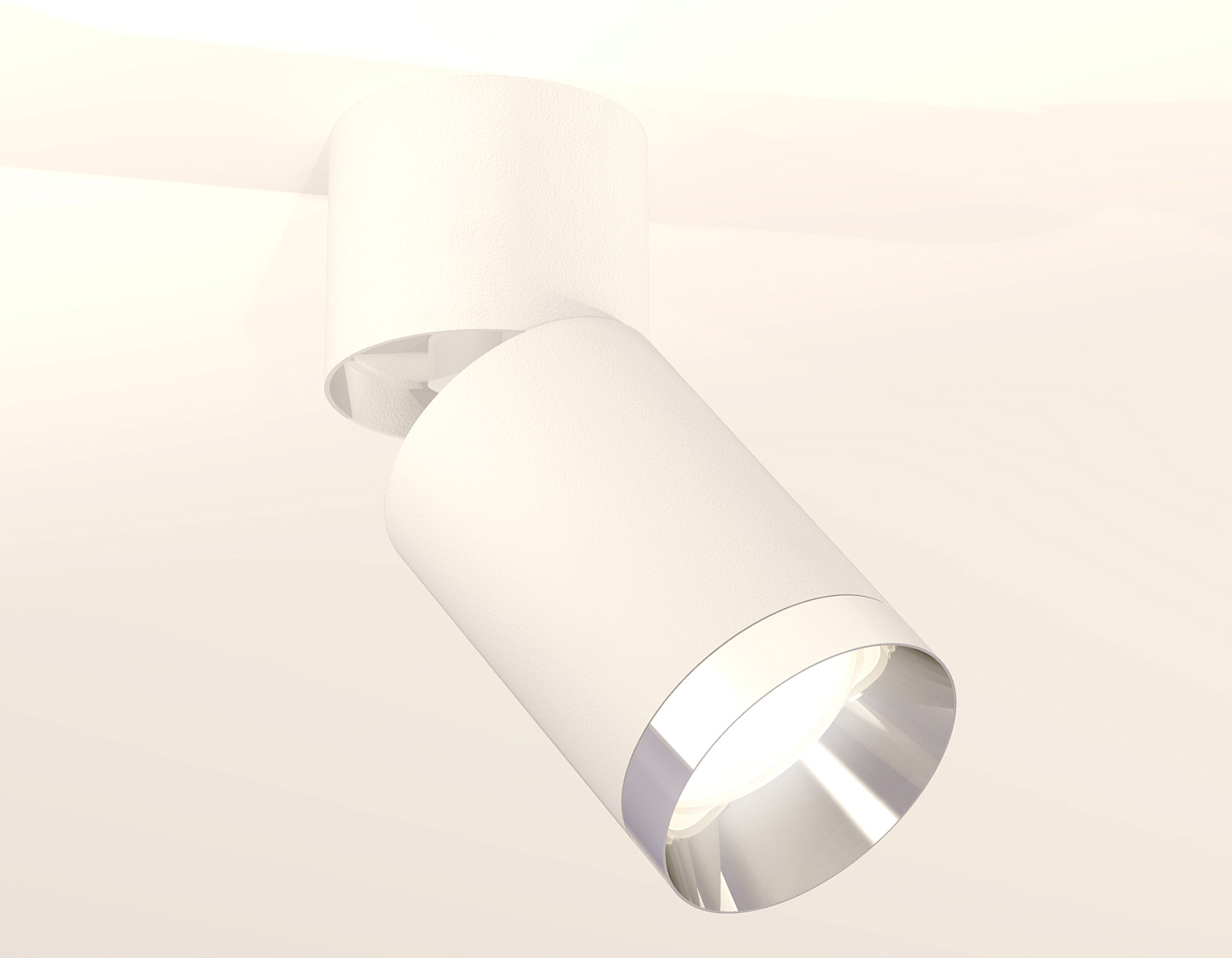 Комплект накладного поворотного светильника XM6312042 SWH/WH/PSL белый песок/белый/серебро полированное MR16 GU5.3 (A2220, C6312, N6132)