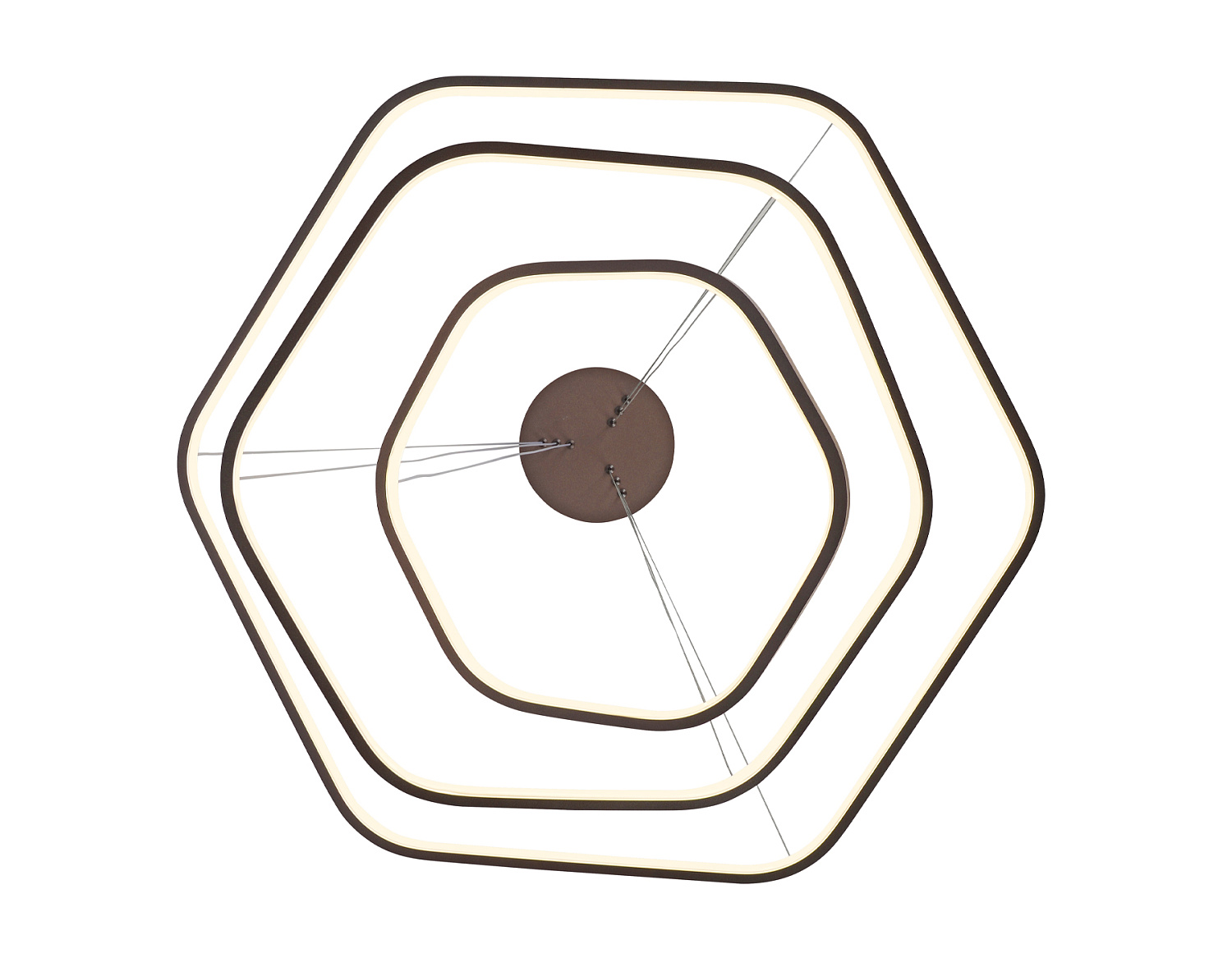 Подвесной светодиодный светильник FL366/3 CF кофе 84W 4200K D400/600/800*1200 (без ПДУ)