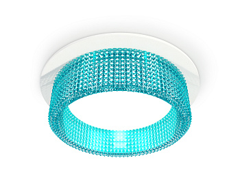 Комплект встраиваемого светильника XC8050033 SWH/BL белый песок/голубой GX53 (C8050, N8488)