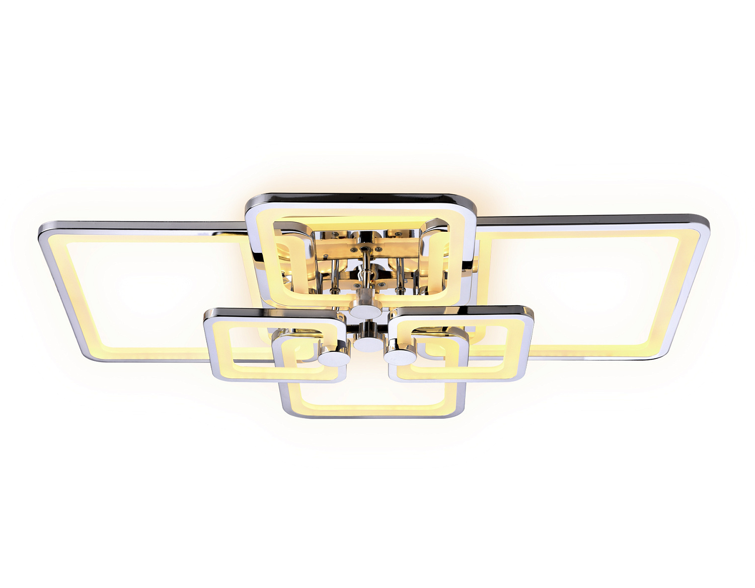 Потолочный светодиодный светильник с пультом FA5307/4+2 CH хром 176W 800*550*140 (ПДУ РАДИО 2.4G)