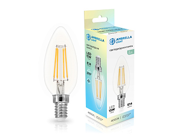 Лампа светодиодная Свеча C35 15W 4000K 351514 Filament LED C35 15W E14 4000K 220-240V