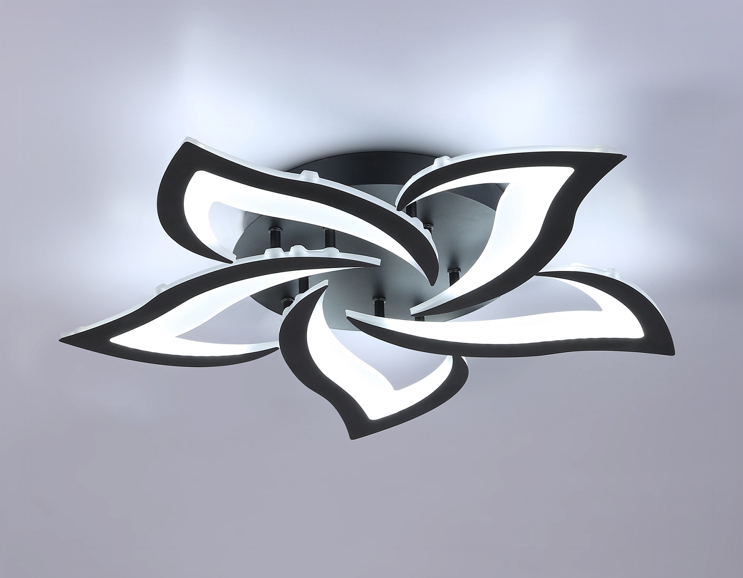 Потолочный светодиодный светильник с пультом FA4472/5 BK белый 56W 3000K/4200K/6400K D640*80 (ПДУ ИК)