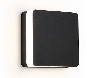 Уличный настенный светодиодный светильник IP54 ST4545 BK черный LED 4200K 11W IP54 155*155*54