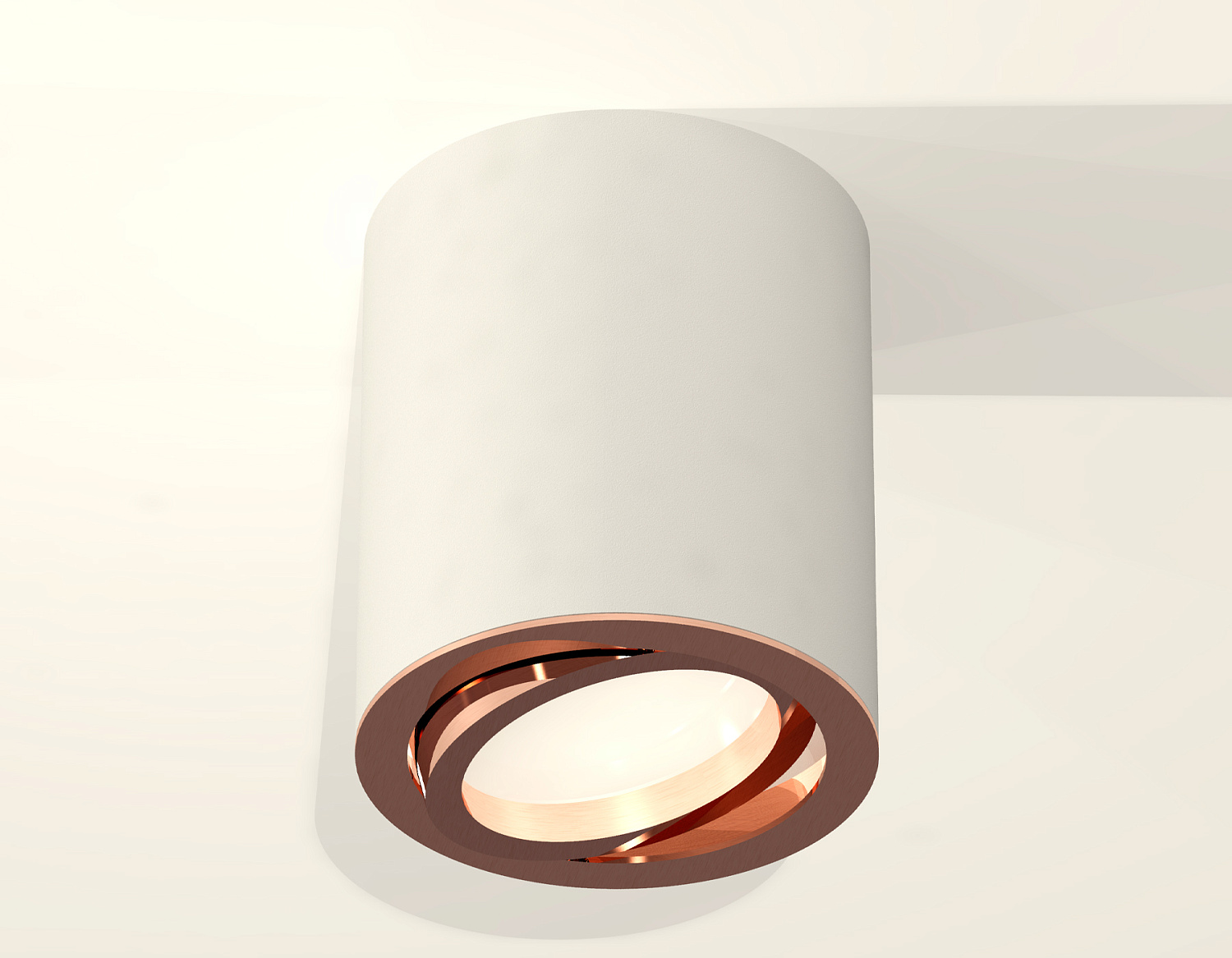 Комплект накладного поворотного светильника XS7421004 SWH/PPG белый песок/золото розовое полированное MR16 GU5.3 (C7421, N7005)