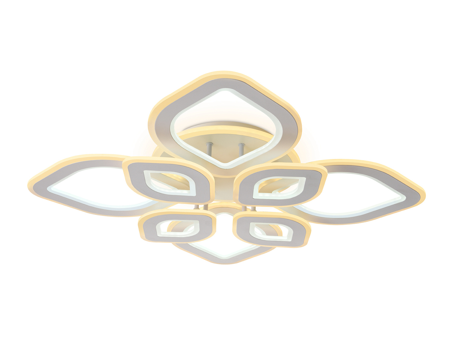 Потолочный светодиодный светильник с пультом FA8844/4+4 WH белый 3000K/4200K/6400K 190W 770*770*120 (ПДУ РАДИО 2.4G)