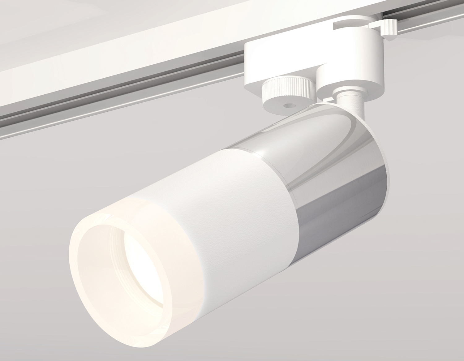 Комплект трекового однофазного светильника с акрилом XT6301051 SWH/PSL/FR белый песок/серебро полированное/белый матовый MR16 GU5.3