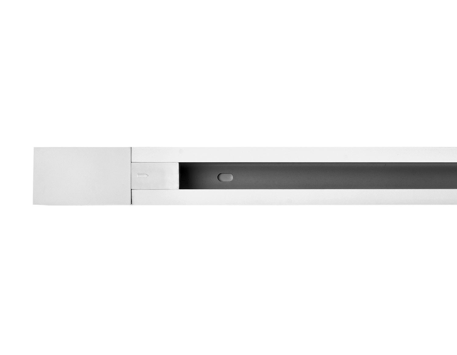 Трековый шинопровод однофазный 1м, с сетевым вводом и заглушкой GL7001 WH белый трековый шинопровод однофазный 1 м