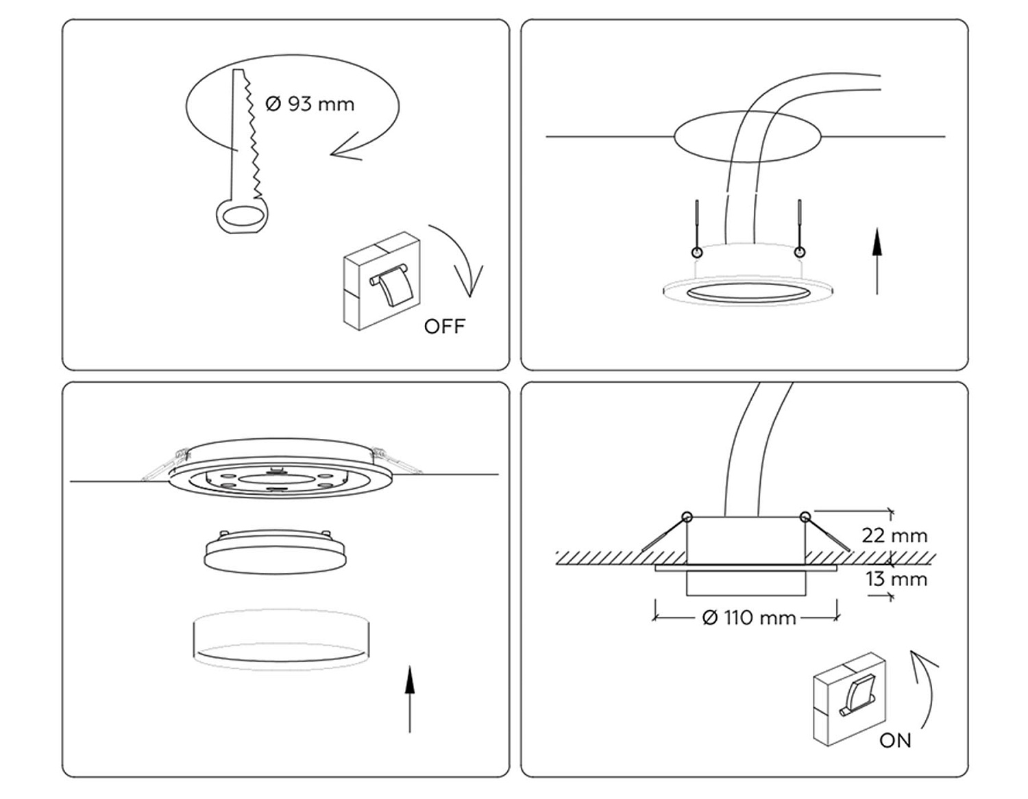 Светильник встраиваемый TN5225 WH белый GX53 D110*35