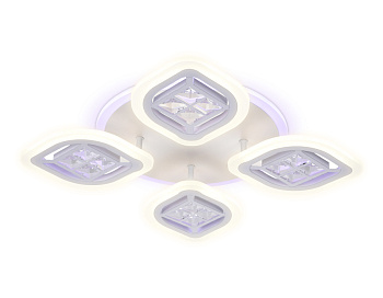 Потолочный светодиодный светильник с пультом FA280/4 WH белый 69W 530*530*80 (ПДУ РАДИО 2.4G)