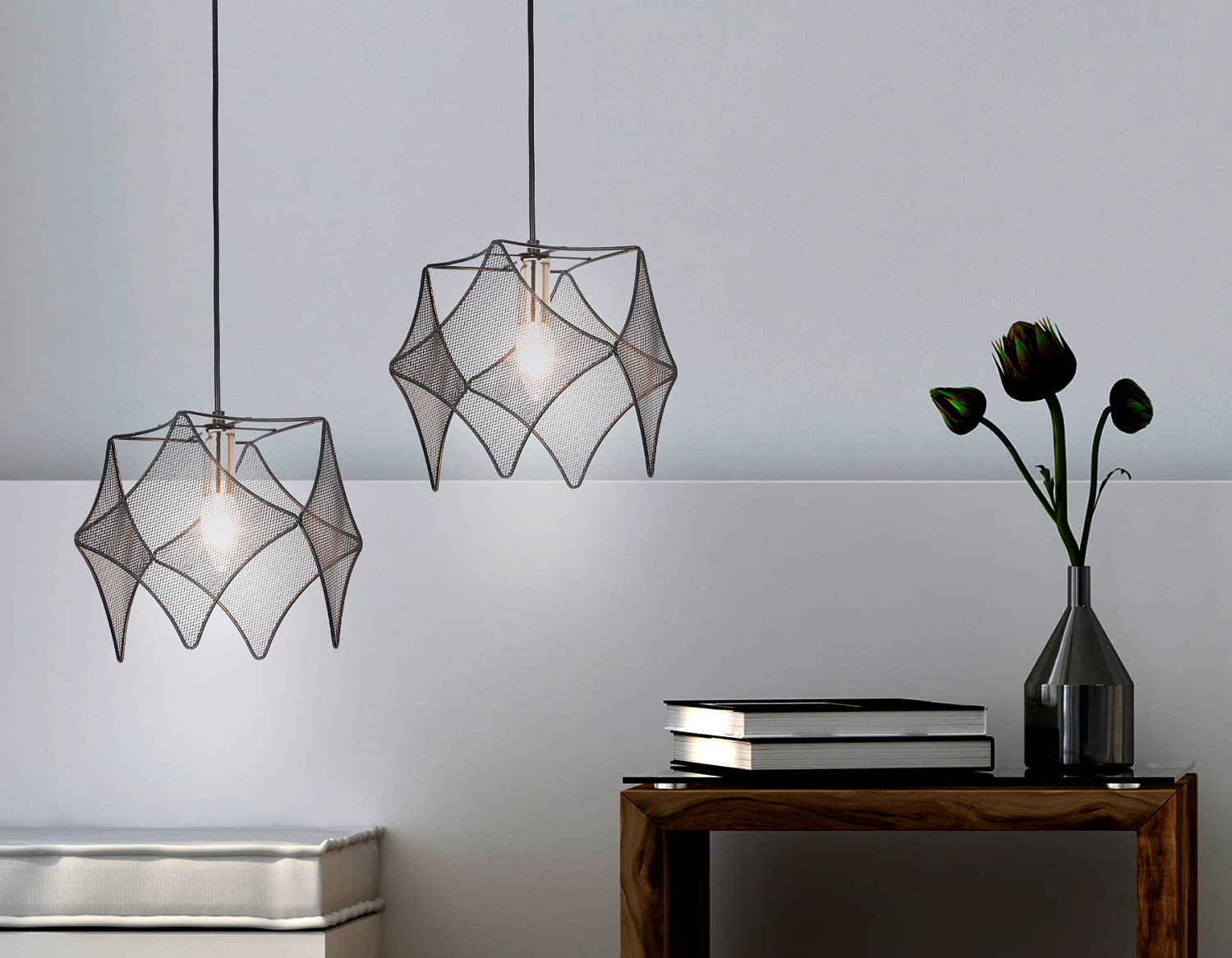 Подвесной светильник в стиле лофт TR8421 BK/GD черный/золото E14 max 40W D285*1000