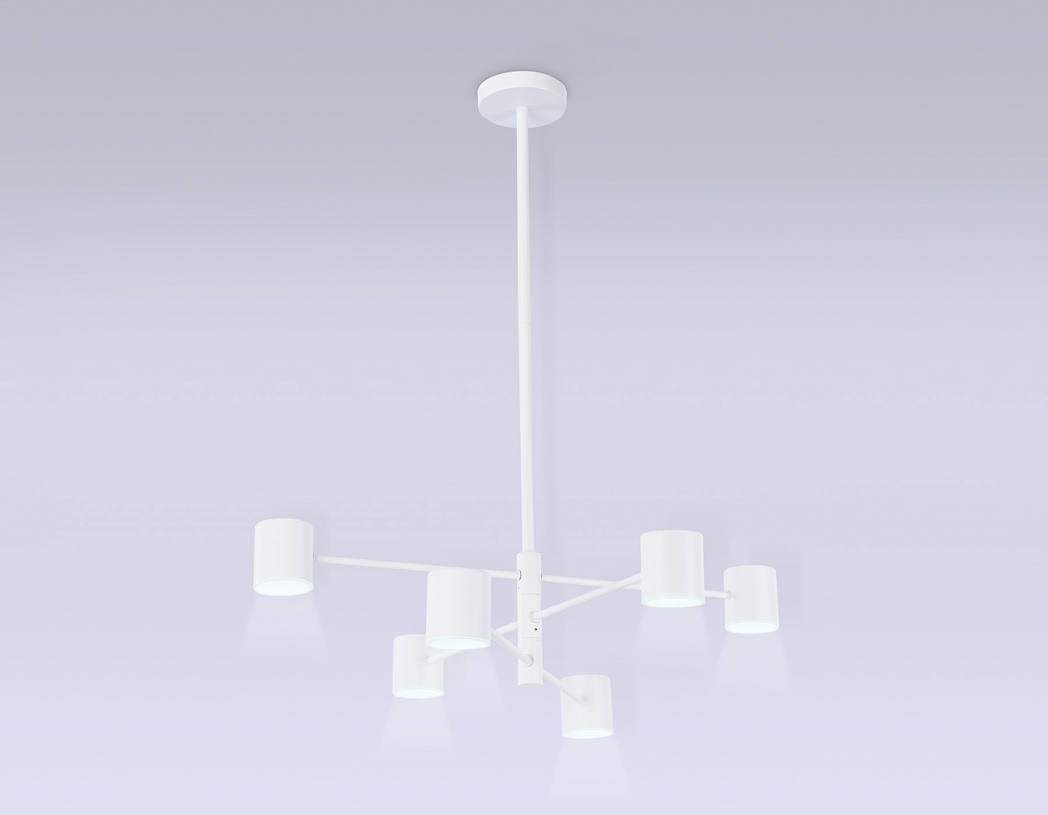 Подвесной светодиодный светильник FL51711/6 WH белый 3000K/4200K/6400K 29W D700*800 (Без ПДУ)